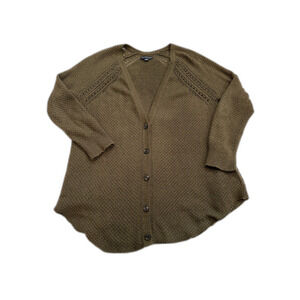 America Eagle Outfitters Cardigan Sweater Olive Green Brown Size XL